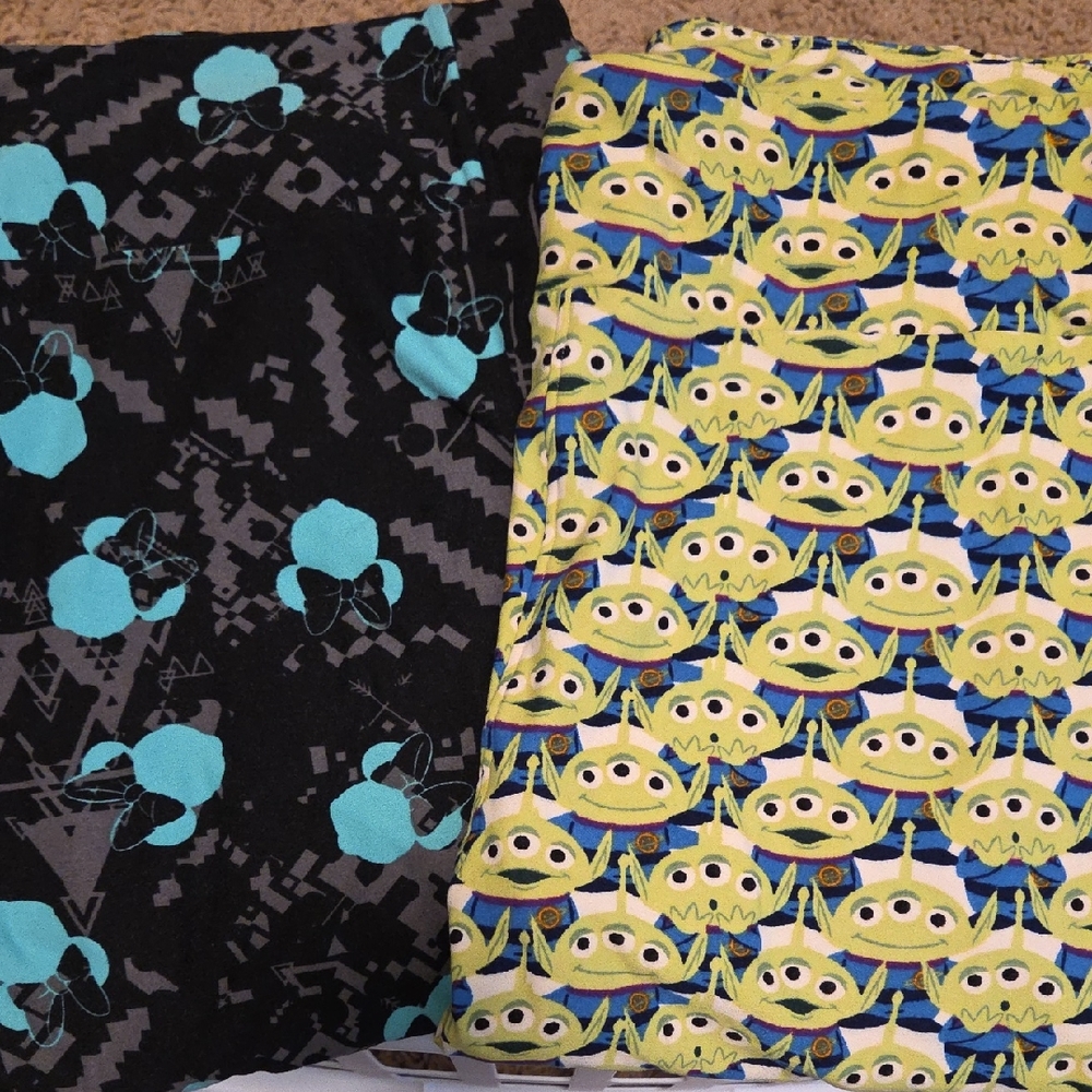Lularoe Disney Print Leggings - 2 Pairs